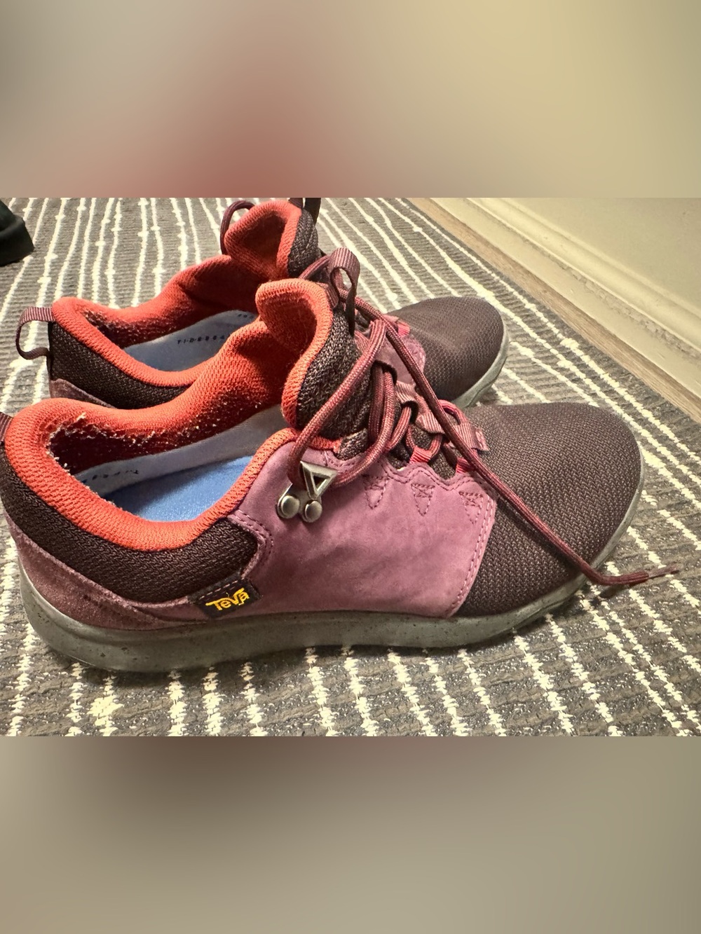 Teva Women's Maroon and Red Athletic Sneakers size 9,5